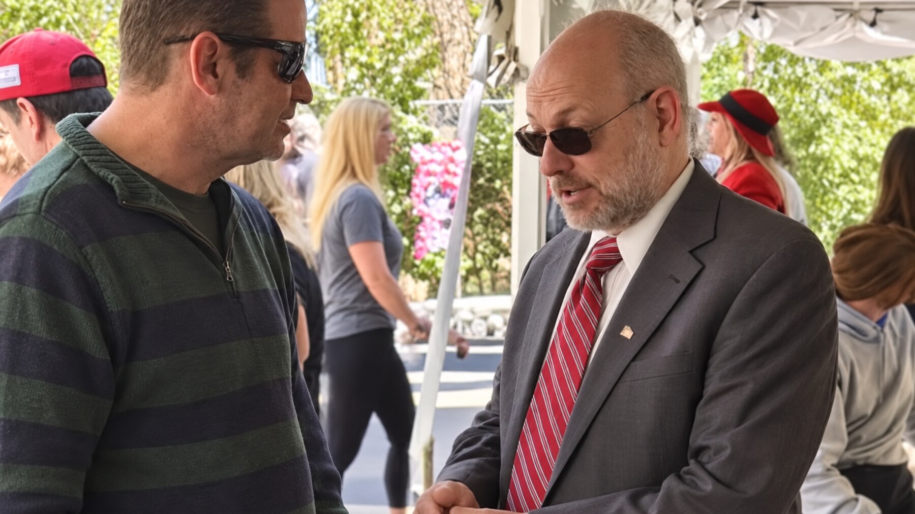 Gregg Mele speaking with New Jersey voters
